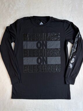 Men's Black 'Blessings On Blessings' Long Sleeve Shirt